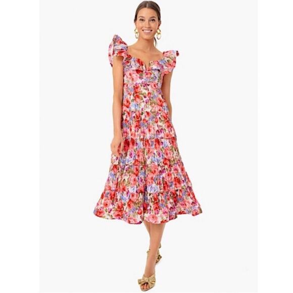 Beulah Women's Rita Floral Midi Dress *Tuckernuck Exclusive* ruffle medium - Picture 1 of 5